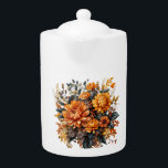 Gorgeus Fall Floral<br><div class="desc">Schöner Fall Flora Teekanne Zuhause & Wohnen > Küche & Dining > Trinkbehälter > Teekanne</div>