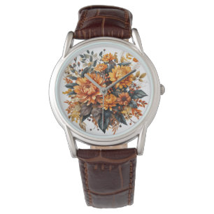 Gorgeus Fall Floral Armbanduhr