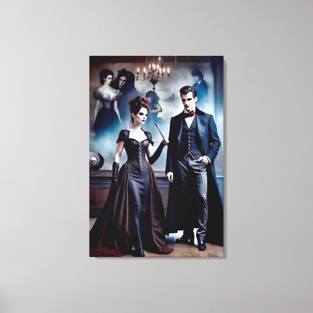 Gorgeus Victorian Vampires Leinwanddruck (Vorderseite)
