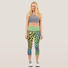 Gorgey Cheetah Rainbow High Waisted Capris
