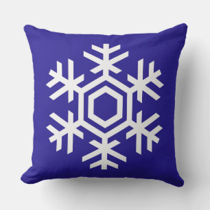 Gorgoeus Winter Blue White Snowflakes Weihnachten Kissen