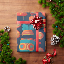 Gorgon Retro Personalisiertes Muster Geschenkpapier