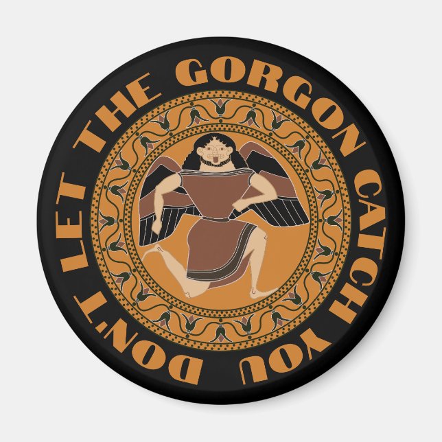 Gorgon: Terracotta kylix Siana Cup Magnet (Vorne)