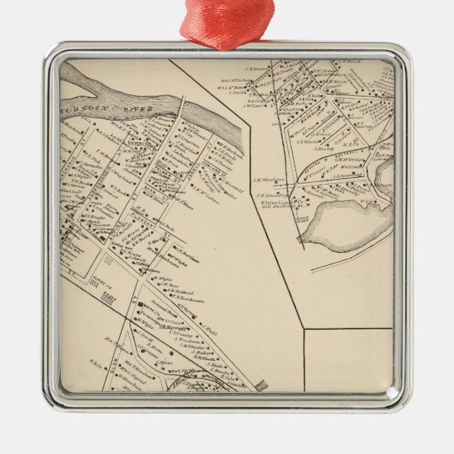 Gorham PO, Stadt von Gorham Ornament Aus Metall (Vorne)