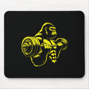 Gorilla-Affe-Fitnessstudio-Gewichtheben-Bodybuildi Mousepad