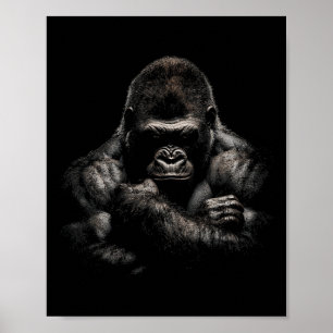 Gorilla-Affe-Gym-Kleidung Bodybuilding-Training Mo Poster