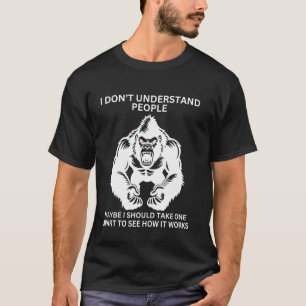 Gorilla-Affe missverstanden lustig sarkastisch Aff T-Shirt