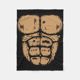 Gorilla-Affen-Bauch-Brust-Kostüm-DIY-Halloween Fleecedecke