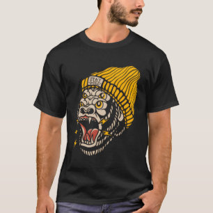 Gorilla American Traditional Tattoo Inkted Old Sch T-Shirt