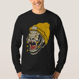 Gorilla Amerikanisches Traditionelles Tattoo Inked T-Shirt