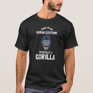 Gorilla Animal Zitat Monkey Habitat Silverback Wes T-Shirt