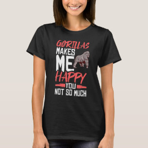 Gorilla Animal Zitat Monkey Habitat Silverback Wes T-Shirt