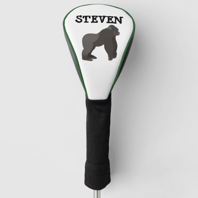 GORILLA APE FUNNY PERSONALISIERT GOLF TREIBERDECKE HEADCOVER (Vorderseite)