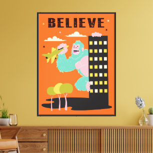Gorilla Ape Monster Retro Mod Pop Art Leinwanddruck