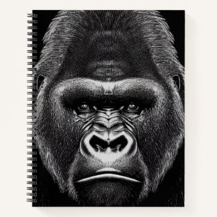 Gorilla Ape Wild Nature Animal Illustration Art Notizbuch