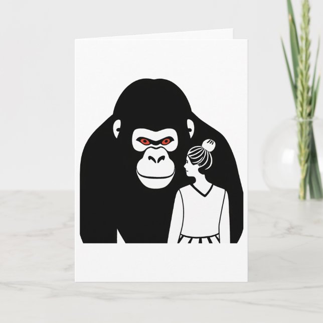 Gorilla Art Card Feiertagskarte (Vorderseite)