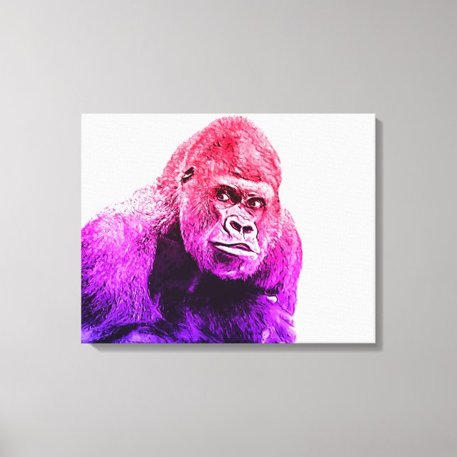 Gorilla Art Leinwanddruck (Vorderseite)