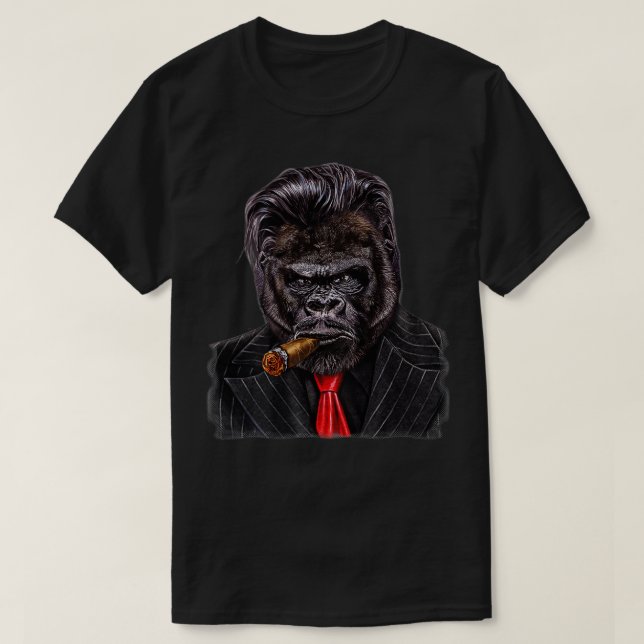 Gorilla as a Mob Boss  T-Shirt (Design vorne)