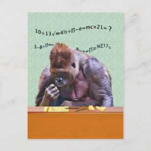 Gorilla auf der Postkarte