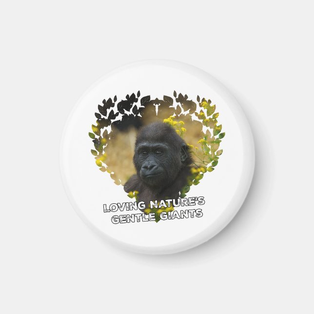 Gorilla Baby - Die sanften Giganten der Natur lieb Magnet (Vorne)