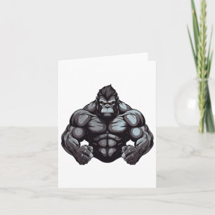 Gorilla Beast Bodybuilder Workout Gym-Bodybuilding Karte