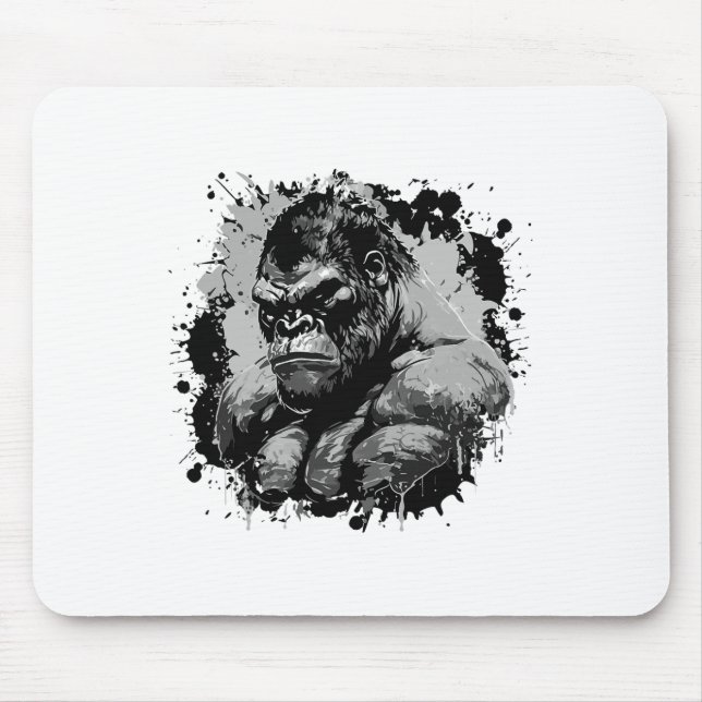Gorilla Beast Muscles Workout Bodybuilding Boxing  Mousepad (Vorne)
