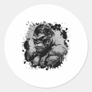 Gorilla Beast Muscles Workout Bodybuilding Boxing Runder Aufkleber
