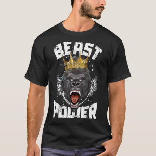 Gorilla Beast Power Motivation Bodybuilding Gym Wo T-Shirt