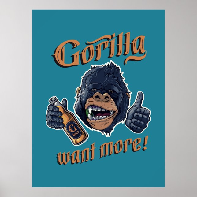 Gorilla Beer Poster (Vorne)