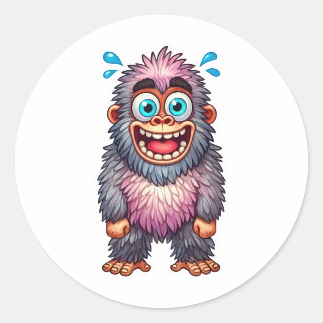 Gorilla-Belohnung Runder Aufkleber (Vorderseite)