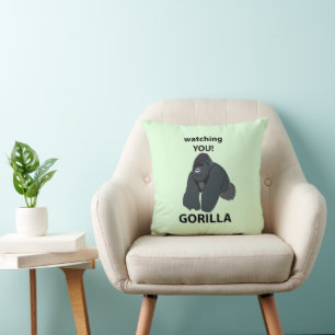 Gorilla beobachtet dich Lustiger Gorilla Kissen