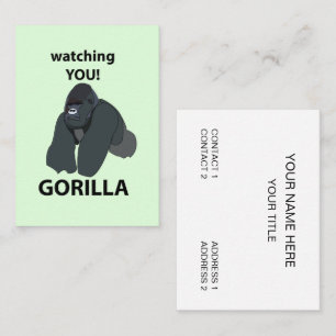 Gorilla beobachtet dich Lustiger Gorilla Visitenkarte