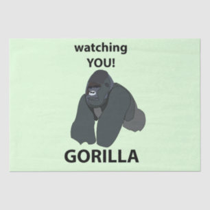 Gorilla beobachtet euch den Funny Gorilla Seidenpapier