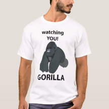 Gorilla beobachtet euch den Funny Gorilla