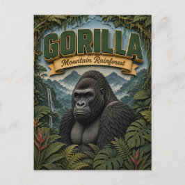 Gorilla-Bergregenwald POPCUT Postkarte