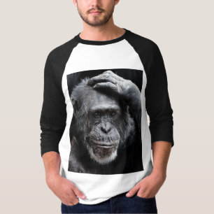 GORILLA Big Face, Contemplative Ape T - Shirt