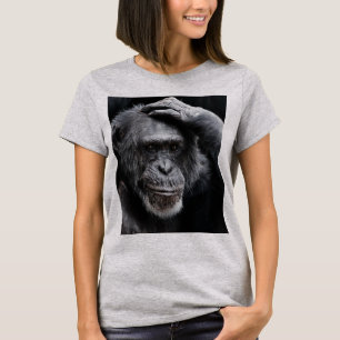 GORILLA Big Face, Contemplative Ape T - Shirt