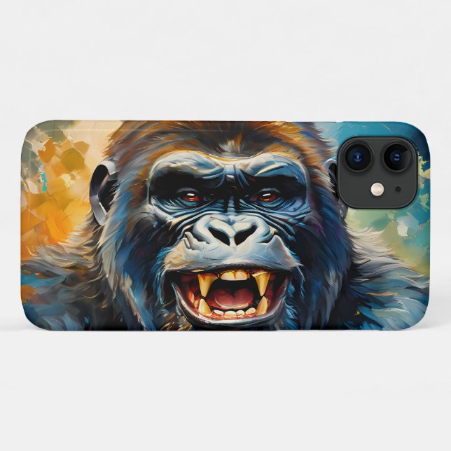 Gorilla Big Smile Case-Mate iPhone Hülle (Rückseite (Horizontal))