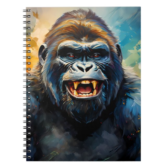 Gorilla Big Smile Notizblock (Vorderseite)