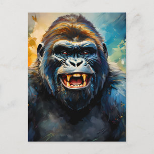 Gorilla Big Smile Postkarte