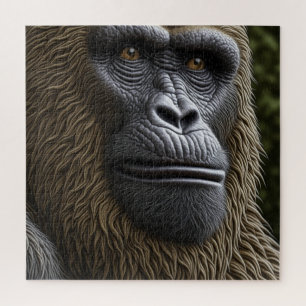 Gorilla, Bigfoot oder Sasquatch Nahaufnahme des Ge Puzzle
