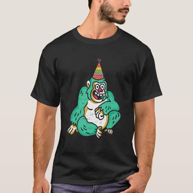 Gorilla Birthday Party T-Shirt (Vorderseite)