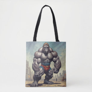 Gorilla Bodybuilder Pop Art Cartoon Zeichnend