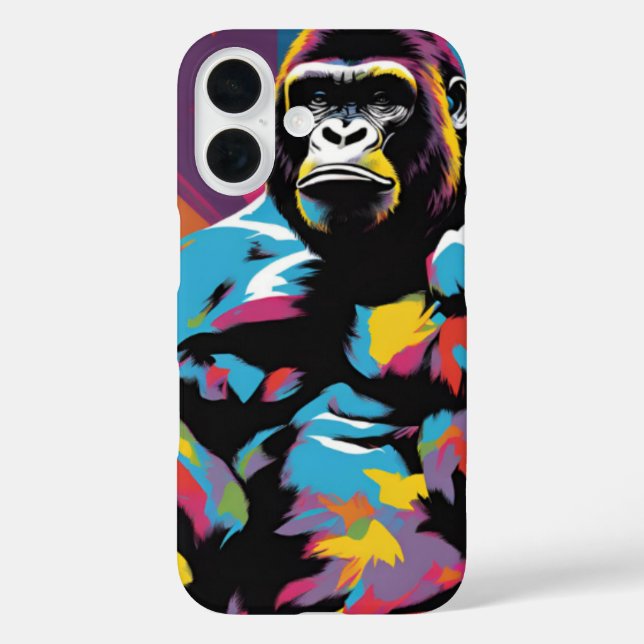 Gorilla Bodybuilder Pop Cartoon Case-Mate iPhone Hülle (Rückseite)