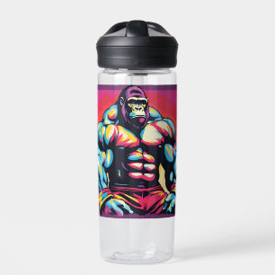 Gorilla Bodybuilder Pop Cartoon Trinkflasche