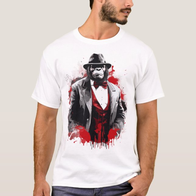 Gorilla Boss: Dapper Style und Street Swagger! T-Shirt (Vorderseite)