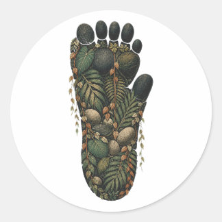 Gorilla Botanical Footprint Nature Sticker