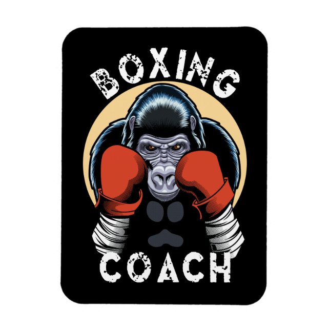 Gorilla Boxing Coach - Sporttrainer Magnet (Vertikal)