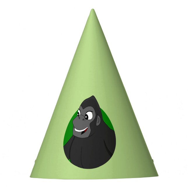 Gorilla Cartoon Party Hat Partyhütchen (Vorderseite)