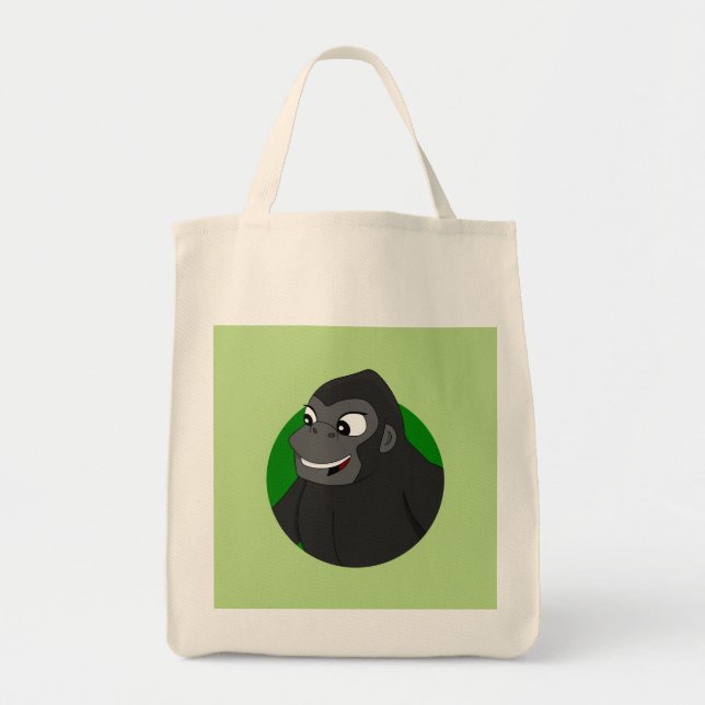 Gorilla Cartoon Tote Bag Tragetasche (Vorne)